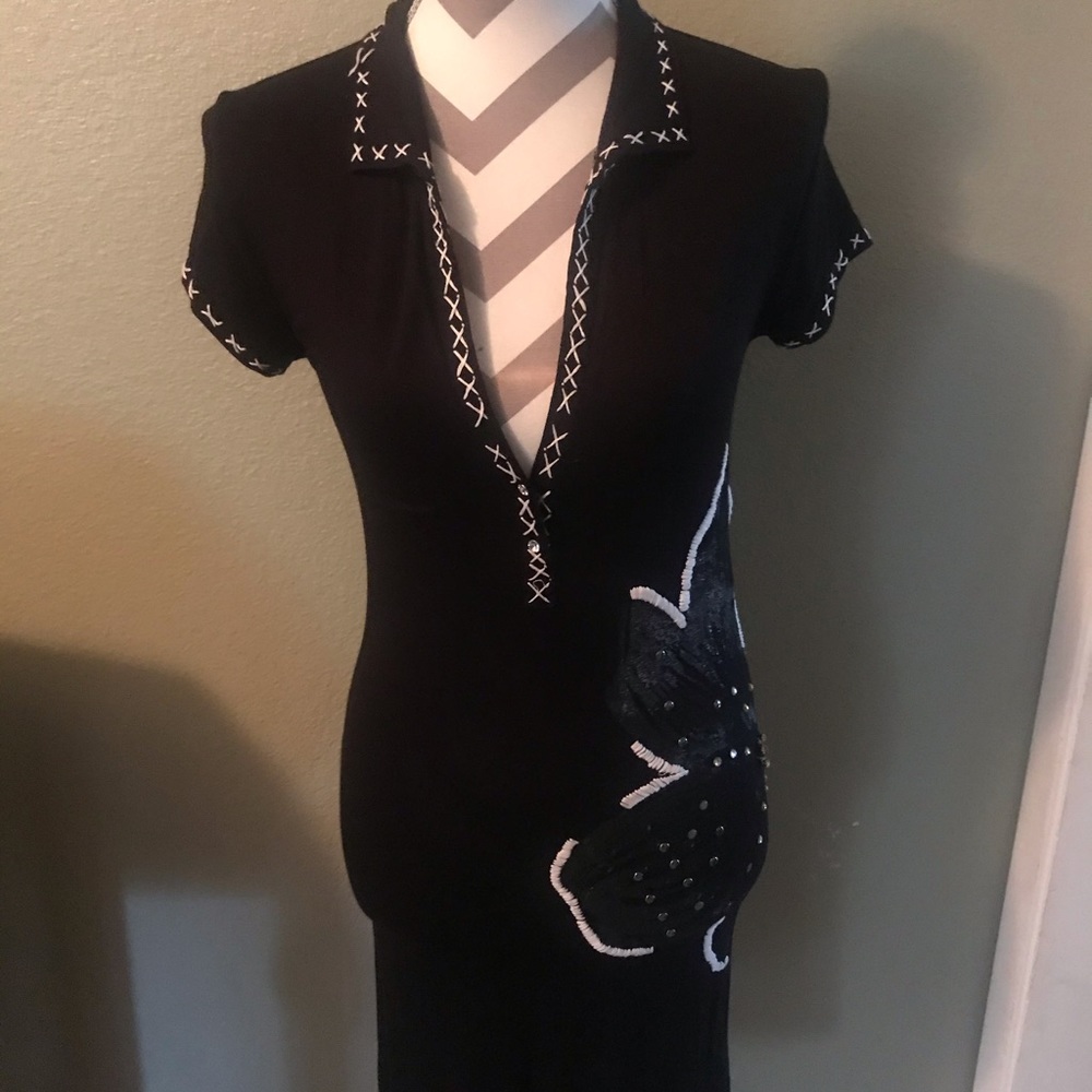 Straight, Long T-Shirt-like Dress